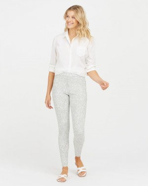 Spanx Jean-ish® Ankle Leggings Grey | CMHYZAT-35