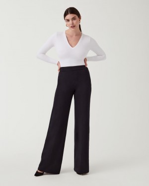 Spanx The Perfect Pant, Wide Leg Black | EPMWVQB-68