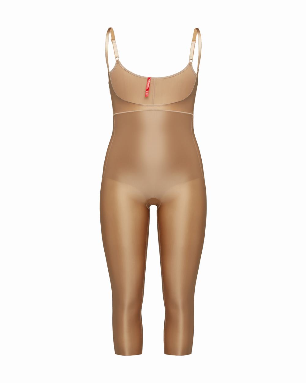 Spanx Suit Your Fancy Open-Bust Catsuit Beige | ZQPGINT-78