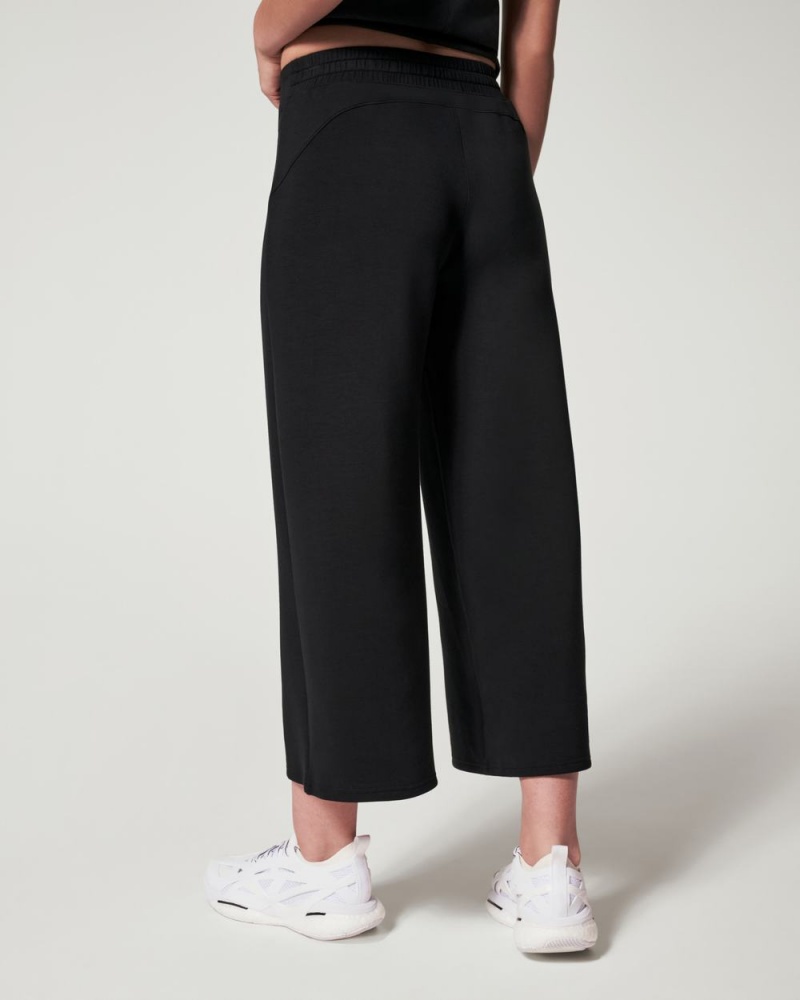 Spanx AirEssentials Cropped Wide Leg Pant Black | MEVBZGR-26