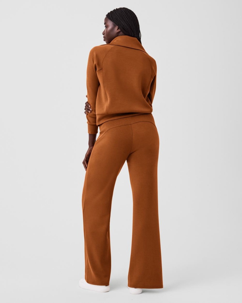 Spanx AirEssentials Wide Leg Pant Brown | AEKRQHN-91