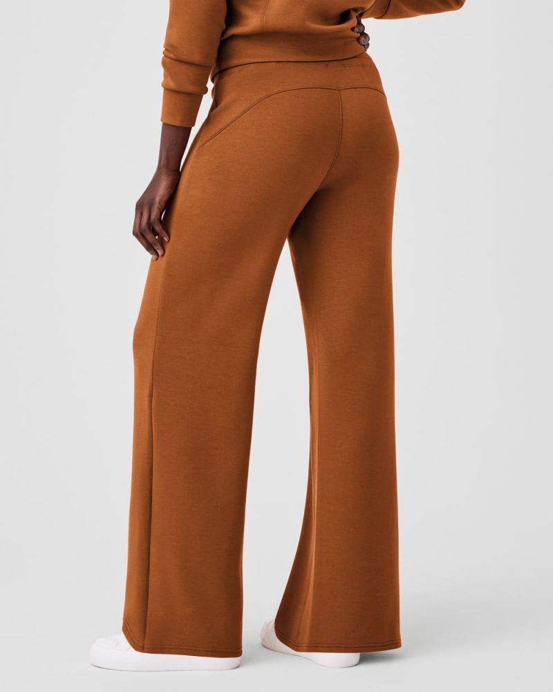 Spanx AirEssentials Wide Leg Pant Brown | AEKRQHN-91