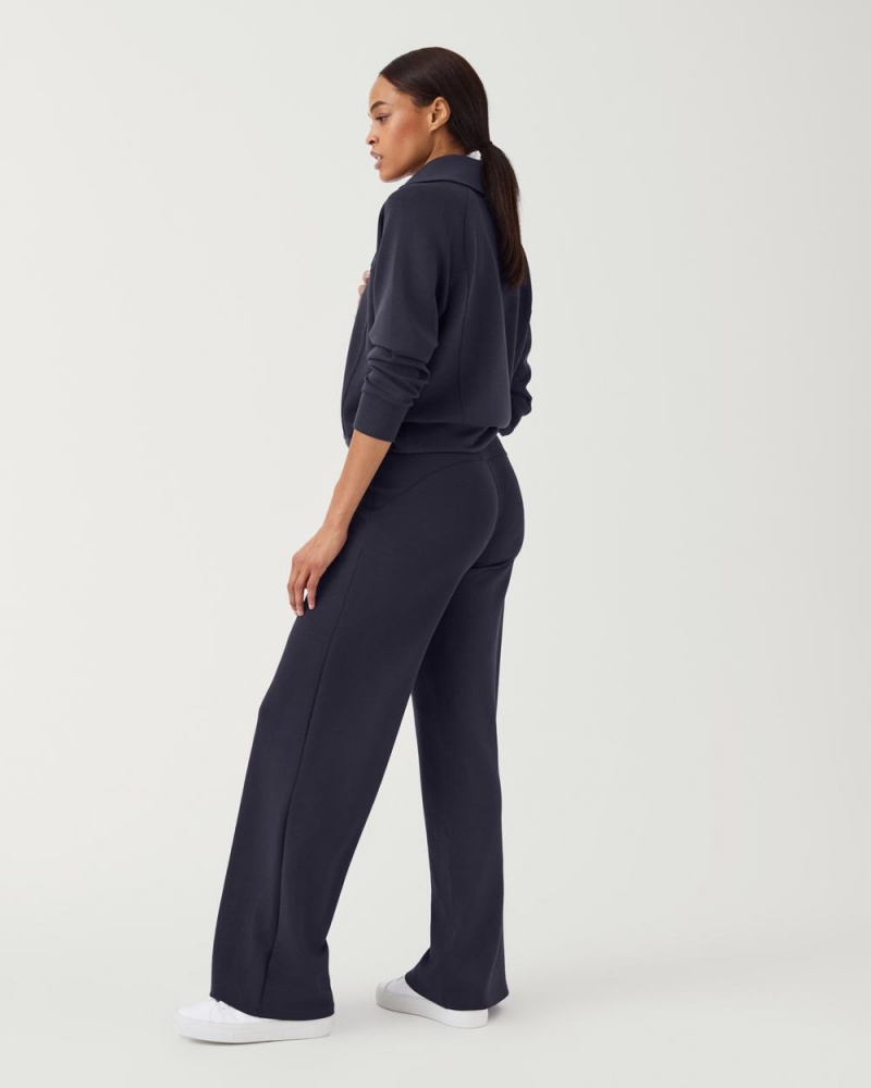 Spanx AirEssentials Wide Leg Pant Navy | IFLAPNH-95