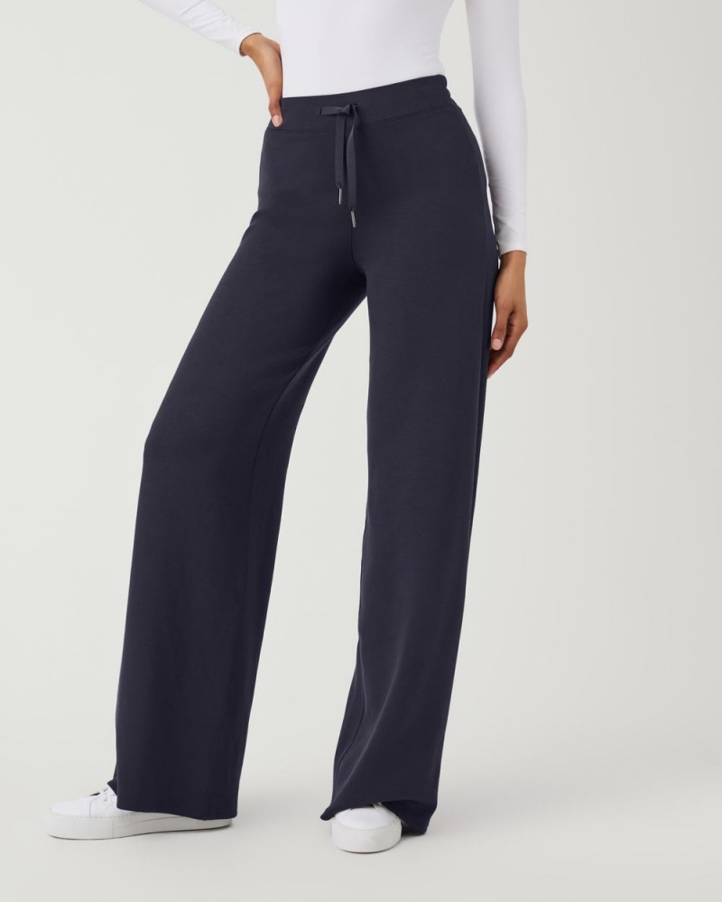 Spanx AirEssentials Wide Leg Pant Navy | IFLAPNH-95