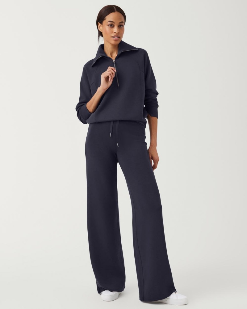 Spanx AirEssentials Wide Leg Pant Navy | IFLAPNH-95