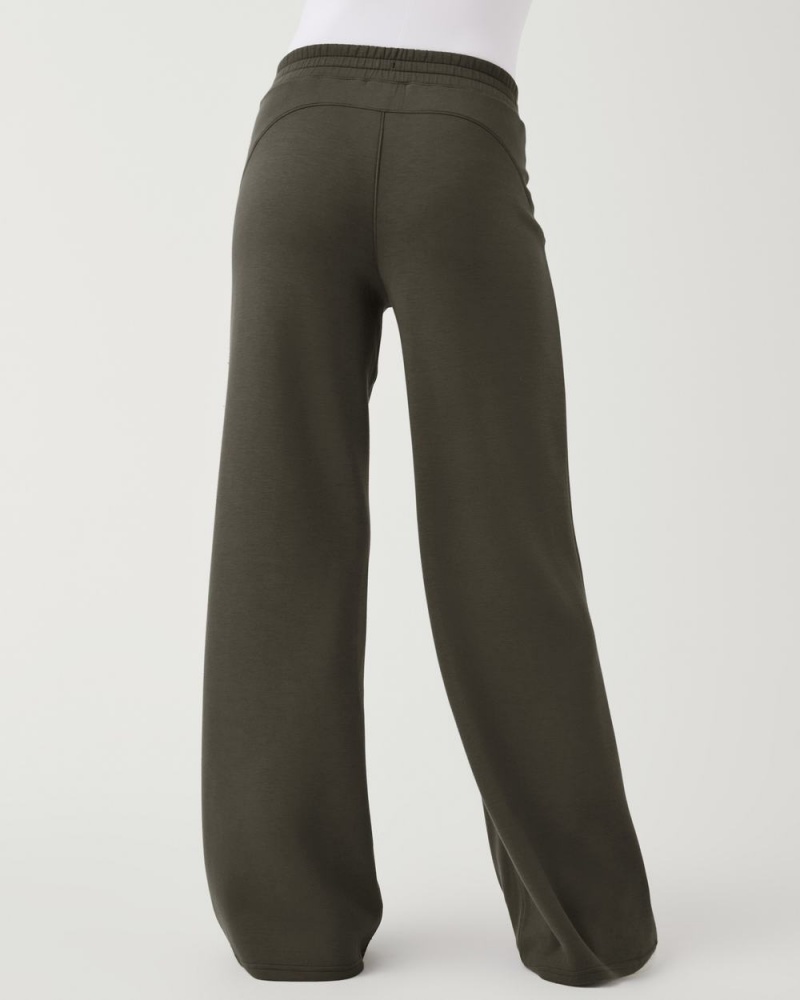 Spanx AirEssentials Wide Leg Pant Olive | VFQBISE-68