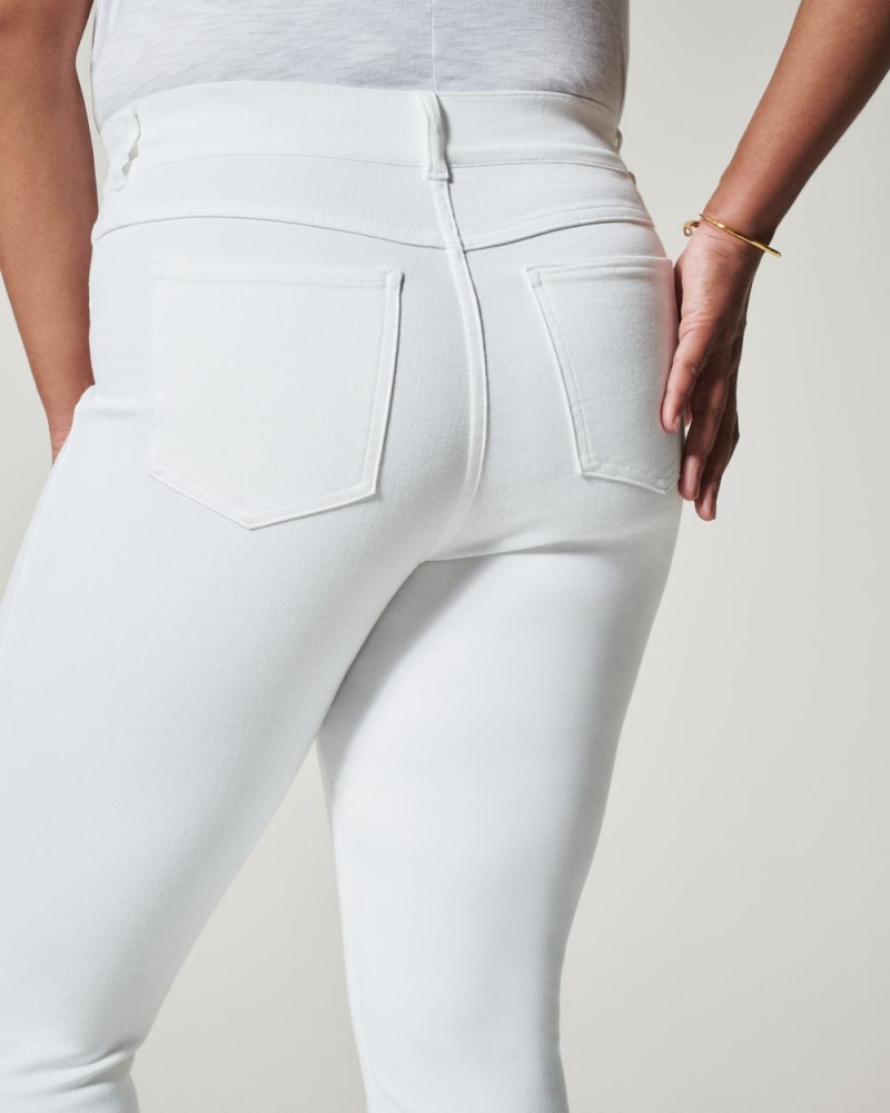 Spanx Ankle Skinny Jeans White | OWUSVCA-02