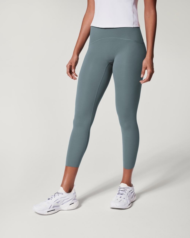 Spanx Booty Boost® Active 7/8 Leggings Blue Grey | QHMPVRO-12