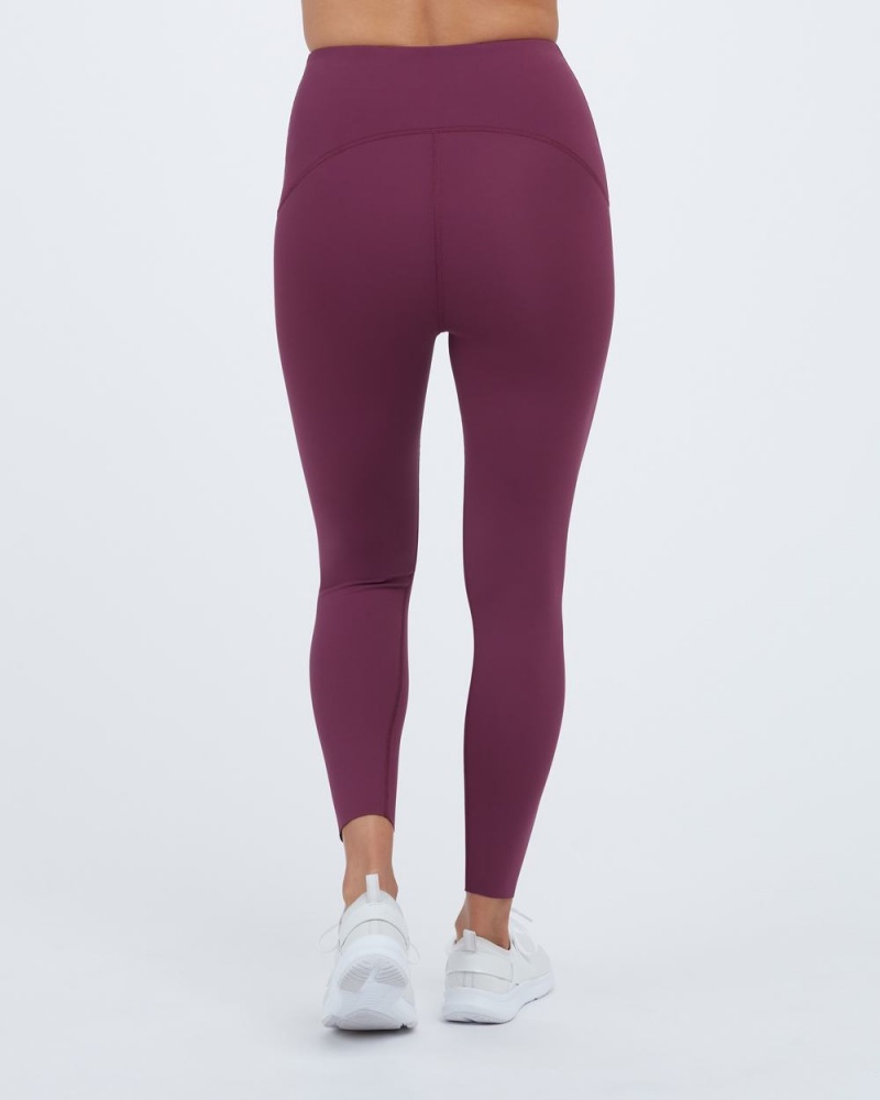 Spanx Booty Boost® Active 7/8 Leggings Burgundy Purple | XSAYZCI-51