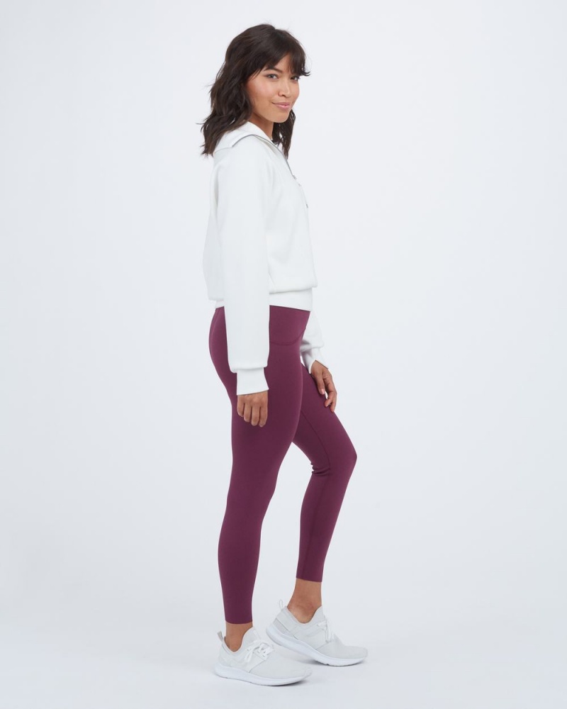 Spanx Booty Boost® Active 7/8 Leggings Burgundy Purple | XSAYZCI-51