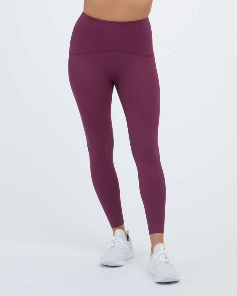 Spanx Booty Boost® Active 7/8 Leggings Burgundy Purple | XSAYZCI-51