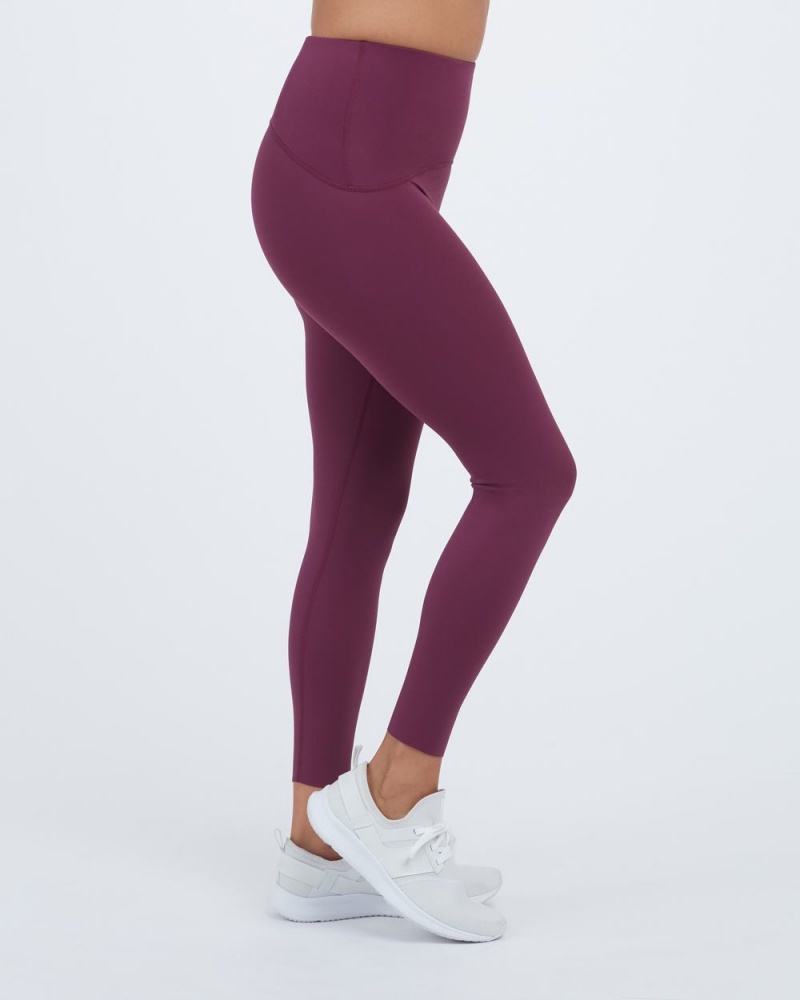 Spanx Booty Boost® Active 7/8 Leggings Burgundy Purple | XSAYZCI-51