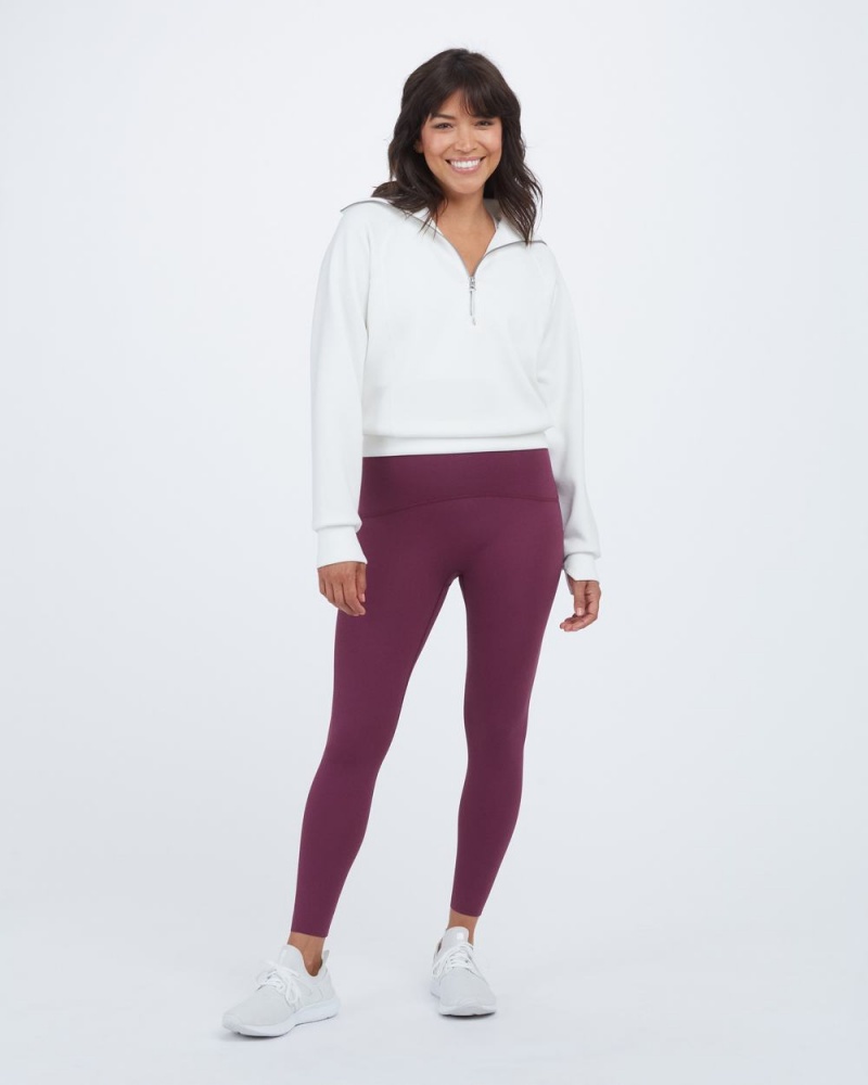 Spanx Booty Boost® Active 7/8 Leggings Burgundy Purple | XSAYZCI-51