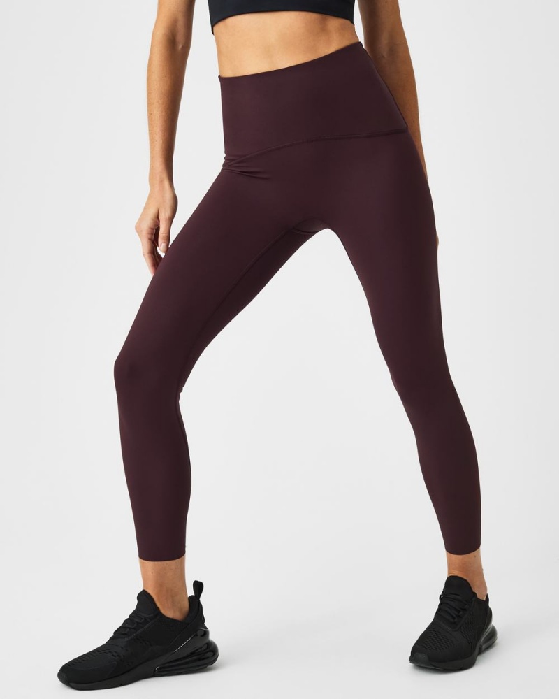 Spanx Booty Boost® Active 7/8 Leggings Burgundy | NATSBQU-06