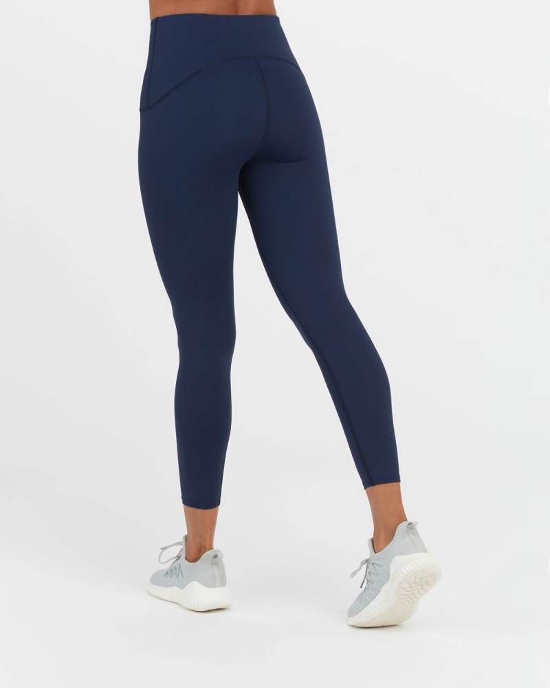 Spanx Booty Boost® Active 7/8 Leggings Navy | HOCXDTL-64