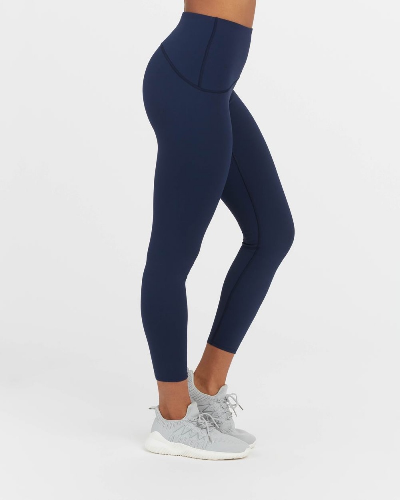 Spanx Booty Boost® Active 7/8 Leggings Navy | HOCXDTL-64