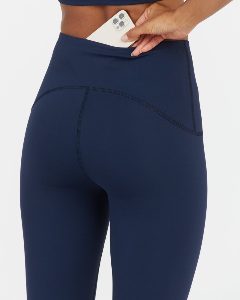 Spanx Booty Boost® Active 7/8 Leggings Navy | HOCXDTL-64