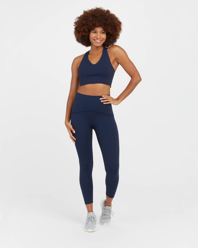 Spanx Booty Boost® Active 7/8 Leggings Navy | HOCXDTL-64