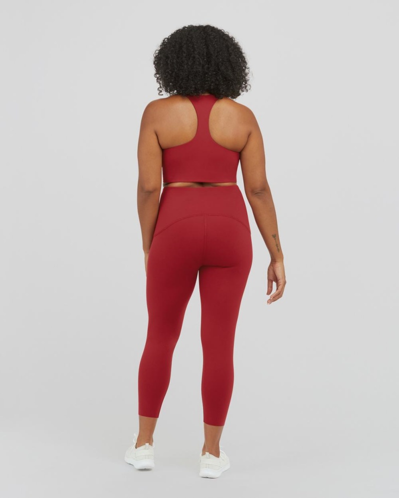 Spanx Booty Boost® Active 7/8 Leggings Red | JOQDMKR-97