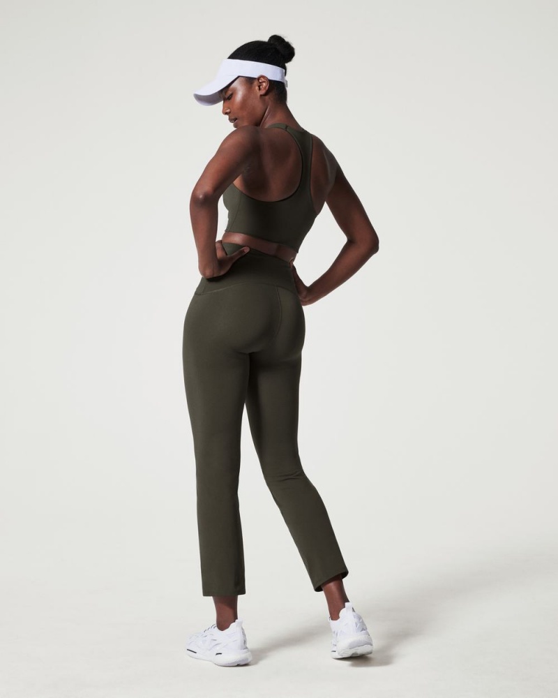 Spanx Booty Boost® Active Ankle Flare Pant Olive | PRSZJIW-31