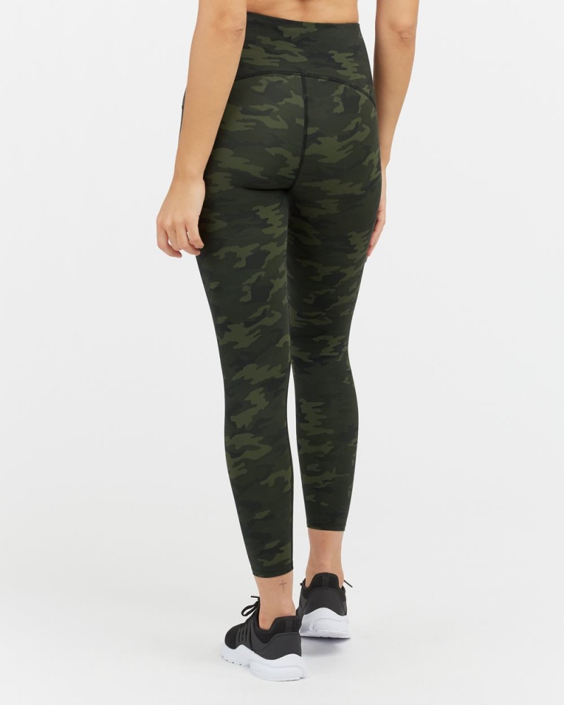 Spanx Booty Boost® Active Camo 7/8 Leggings Green Camo | BGCTEKF-25