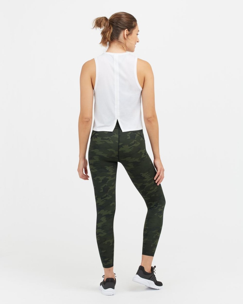 Spanx Booty Boost® Active Camo 7/8 Leggings Green Camo | BGCTEKF-25