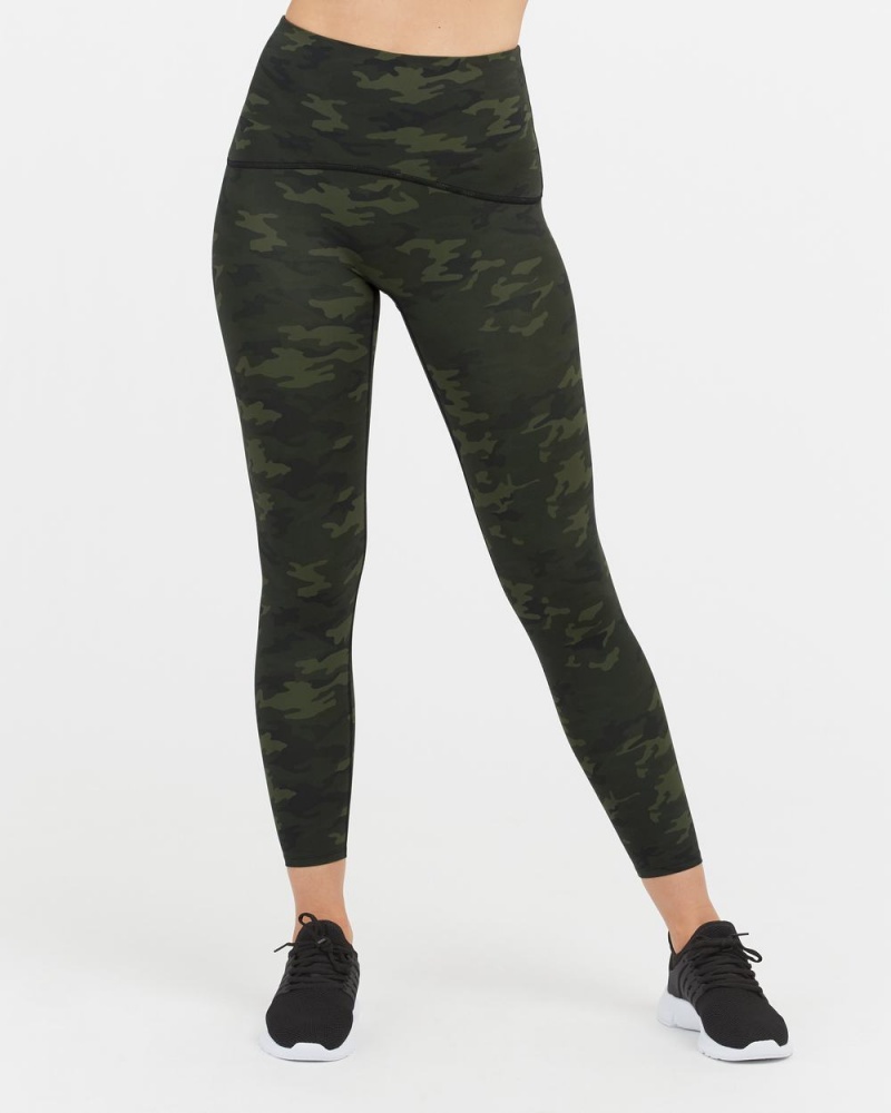 Spanx Booty Boost® Active Camo 7/8 Leggings Green Camo | BGCTEKF-25