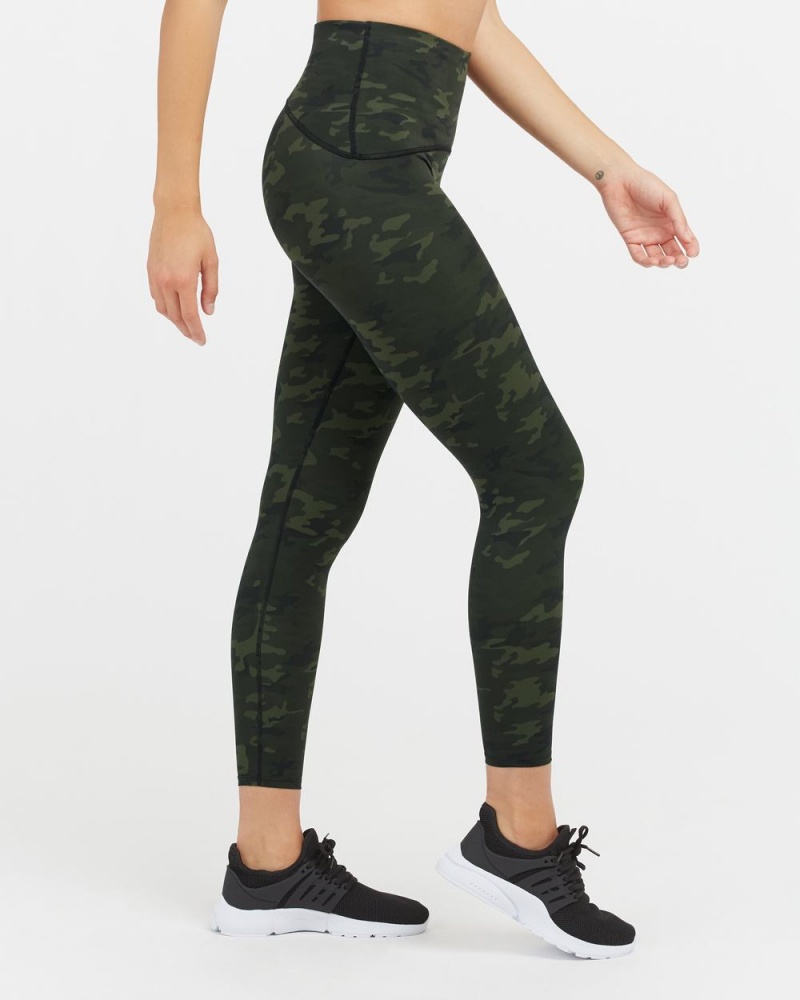 Spanx Booty Boost® Active Camo 7/8 Leggings Green Camo | BGCTEKF-25