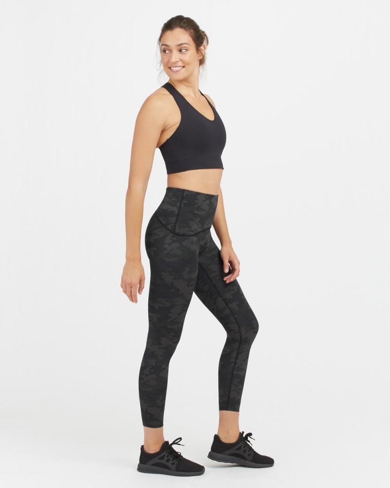 Spanx Booty Boost® Active Camo 7/8 Leggings Black Camo | GSEOPKI-64