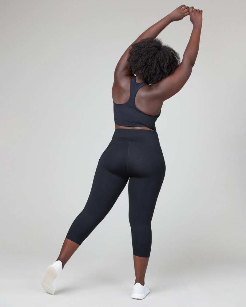 Spanx Booty Boost® Active Cropped Leggings Black | MYUXLZC-50