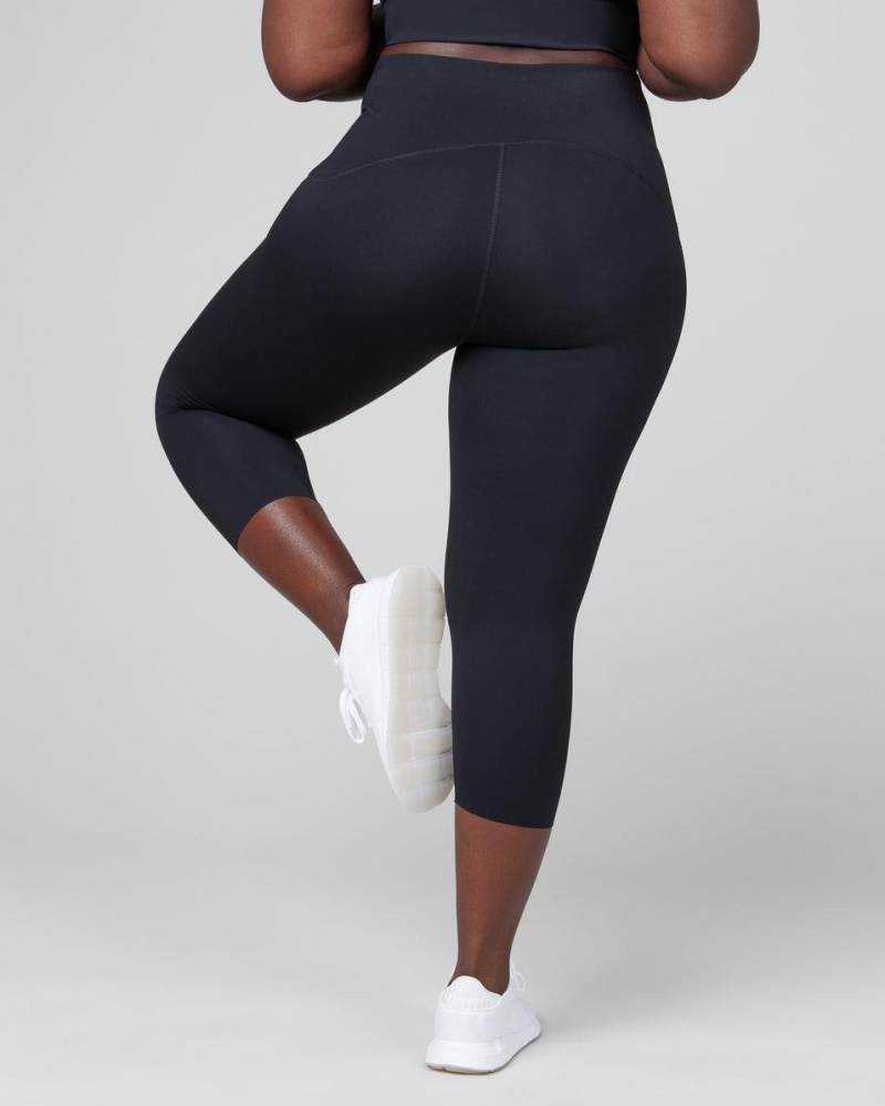 Spanx Booty Boost® Active Cropped Leggings Black | MYUXLZC-50