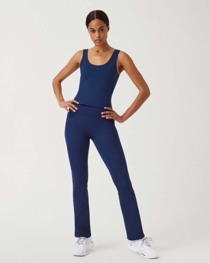 Spanx Booty Boost® Flare Yoga Pant Navy | CGWHBLJ-95