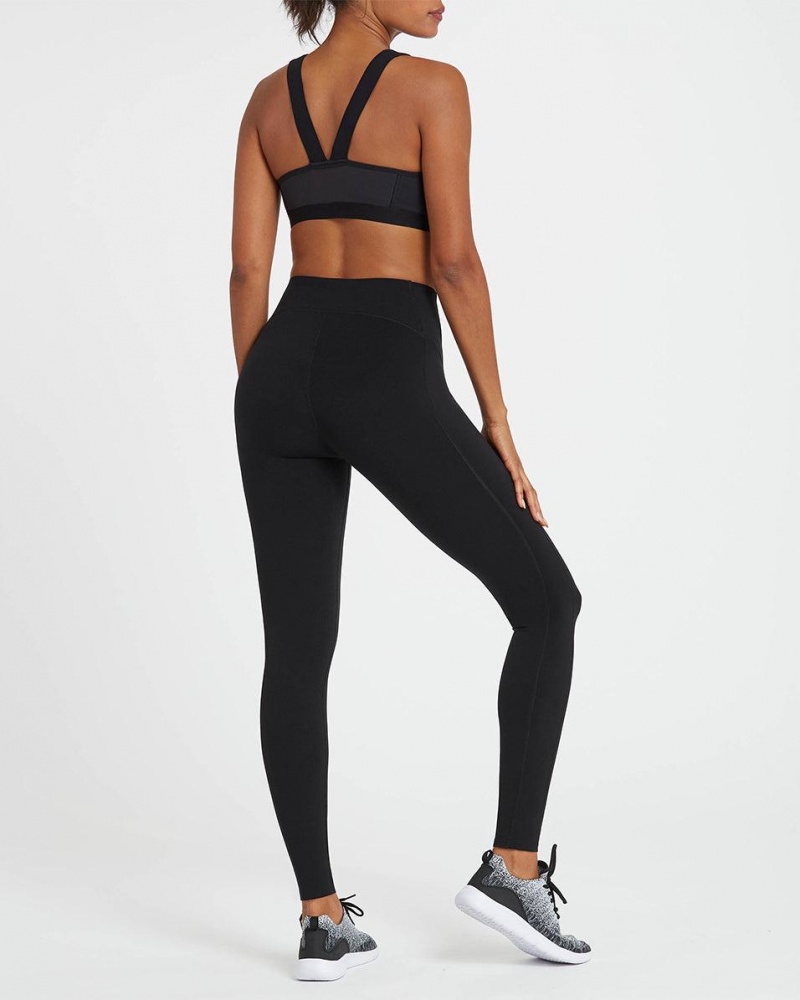 Spanx Every.Wear Active Icon Leggings Black | FKHSLYM-47