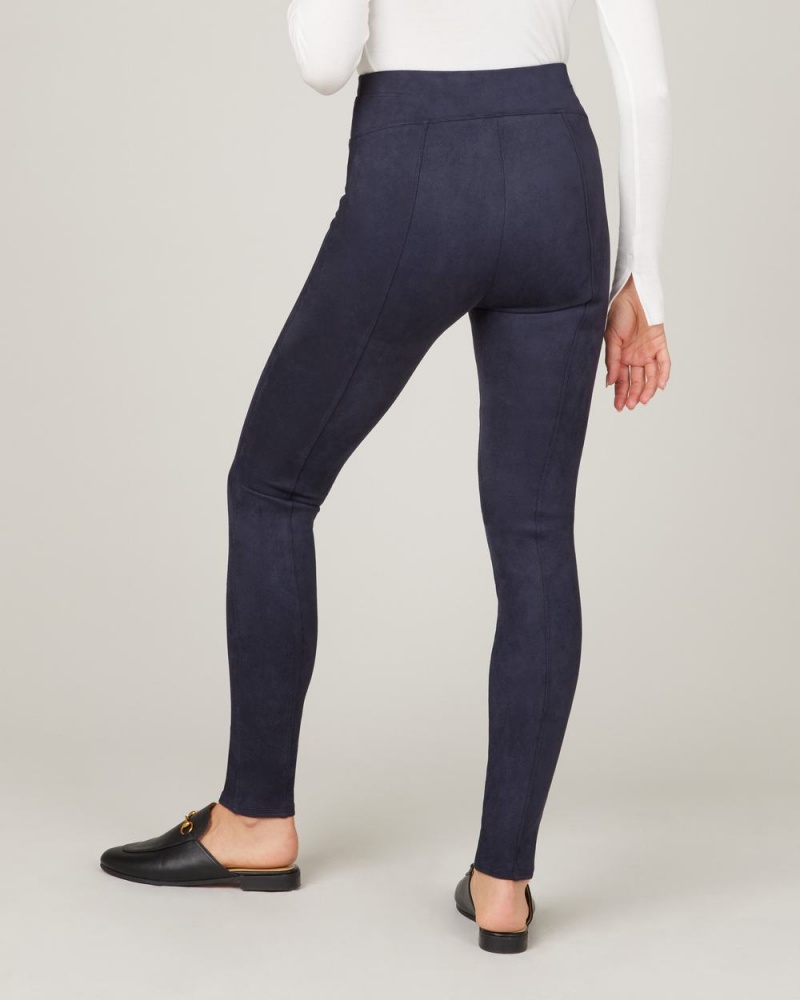 Spanx Faux Suede Leggings Navy | OTDRXAC-29