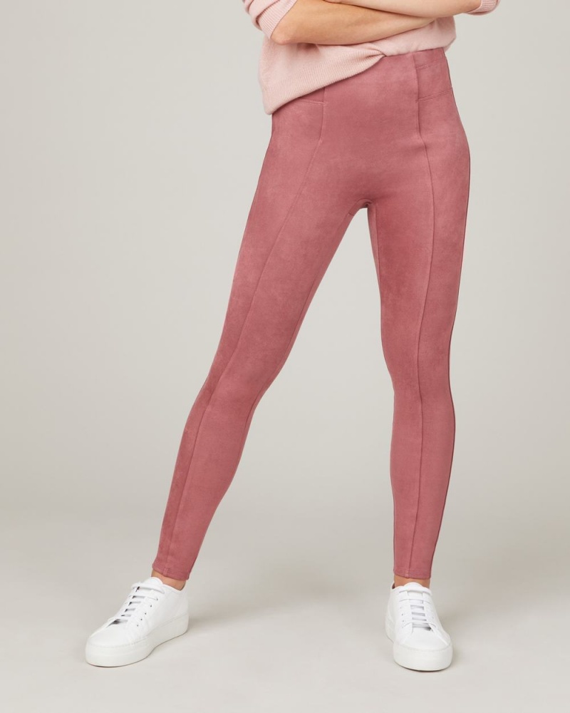 Spanx Faux Suede Leggings Rose | OPGZKSN-51