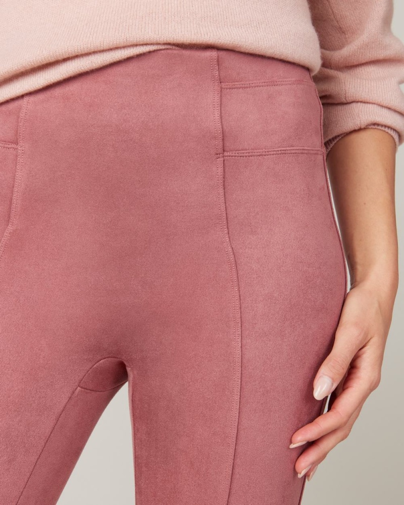 Spanx Faux Suede Leggings Rose | OPGZKSN-51