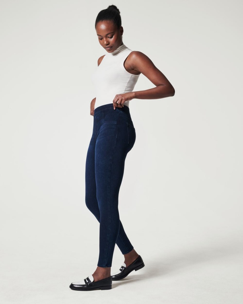 Spanx Jean-ish® Ankle Leggings Navy | JCDRNAH-28