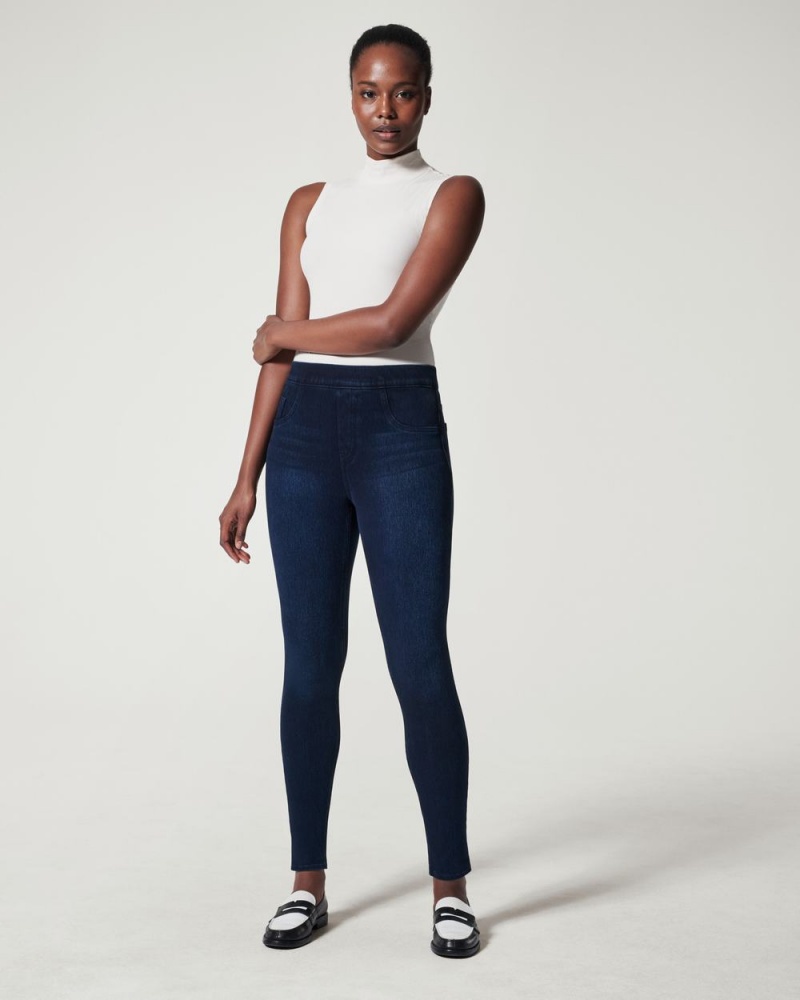 Spanx Jean-ish® Ankle Leggings Navy | JCDRNAH-28