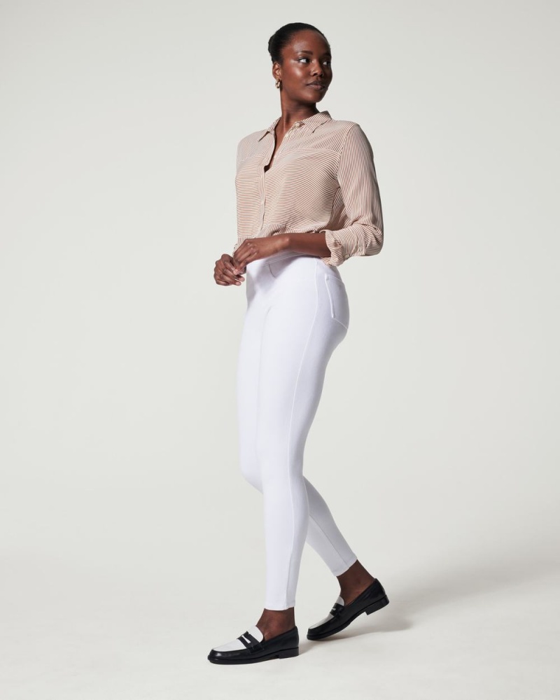 Spanx Jean-ish® Ankle Leggings White | YKZJLND-51