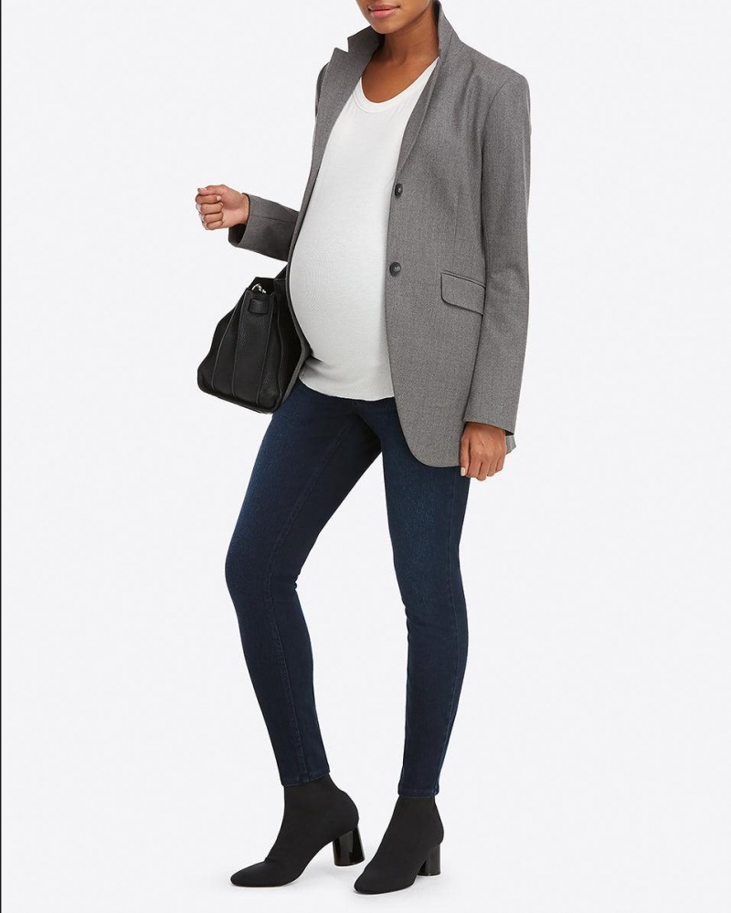 Spanx Mama Ankle Jean-ish® Leggings Navy | GIFUKCA-43