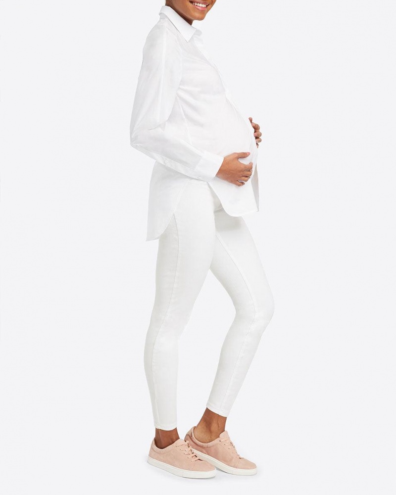 Spanx Mama Ankle Jean-ish® Leggings White | QSCILOR-26