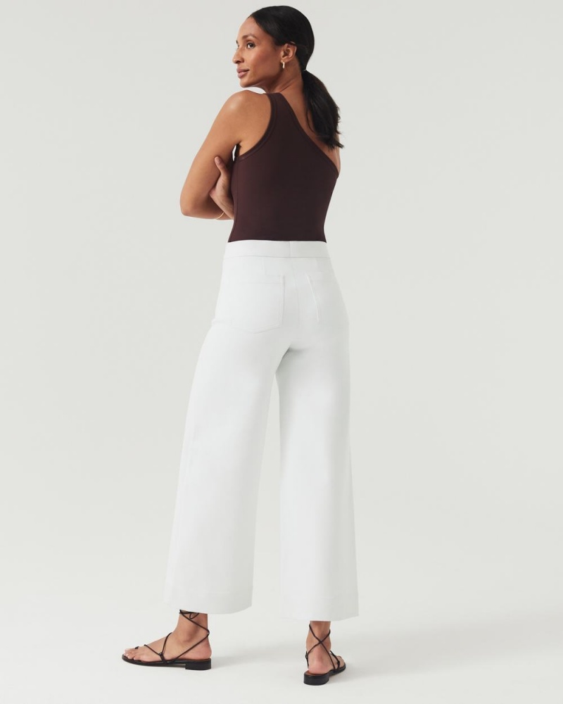 Spanx On-the-Go Wide Leg Pant with Ultimate Opacity Technology White | BFXGOPS-50