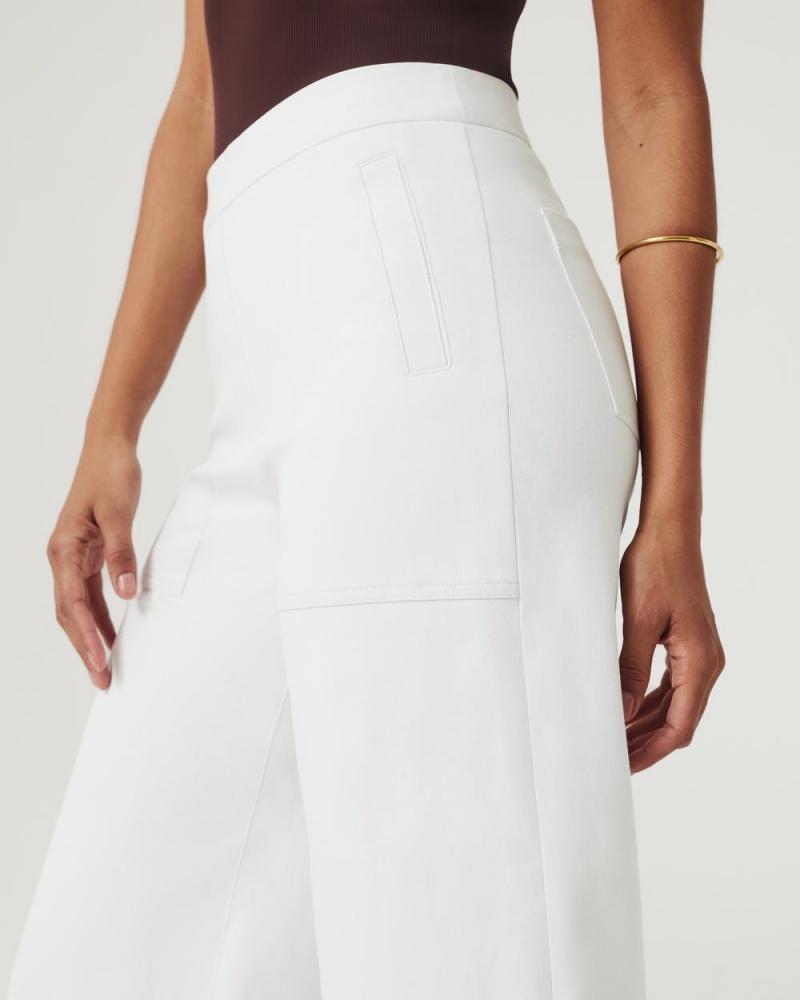 Spanx On-the-Go Wide Leg Pant with Ultimate Opacity Technology White | BFXGOPS-50