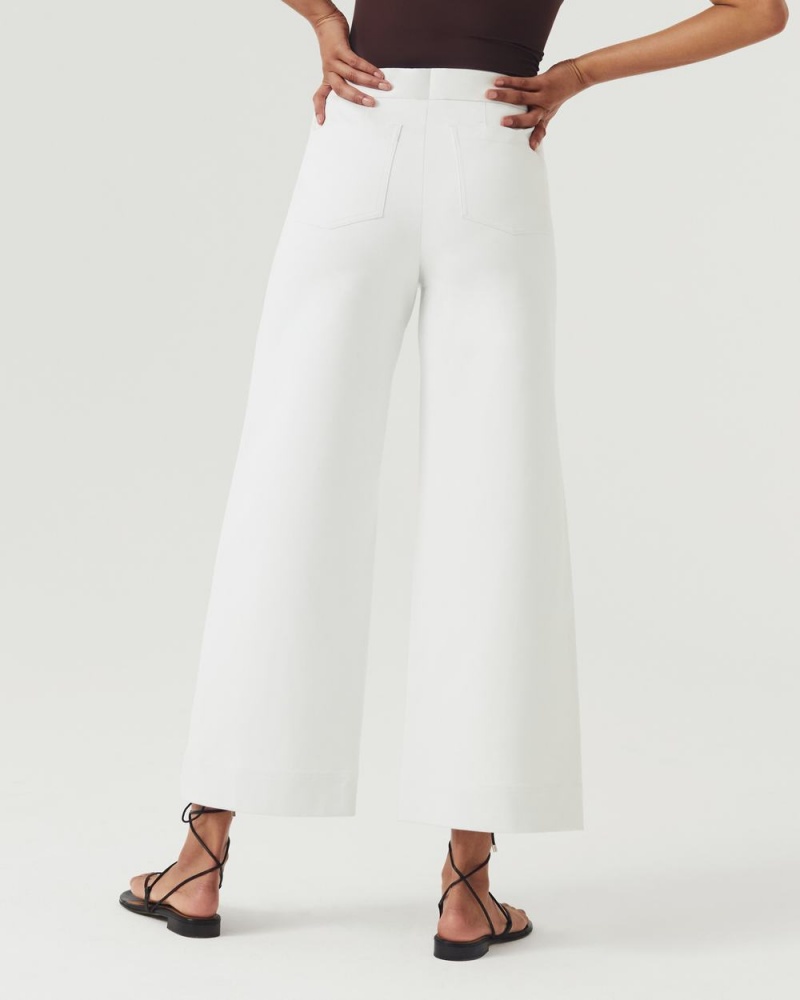 Spanx On-the-Go Wide Leg Pant with Ultimate Opacity Technology White | BFXGOPS-50