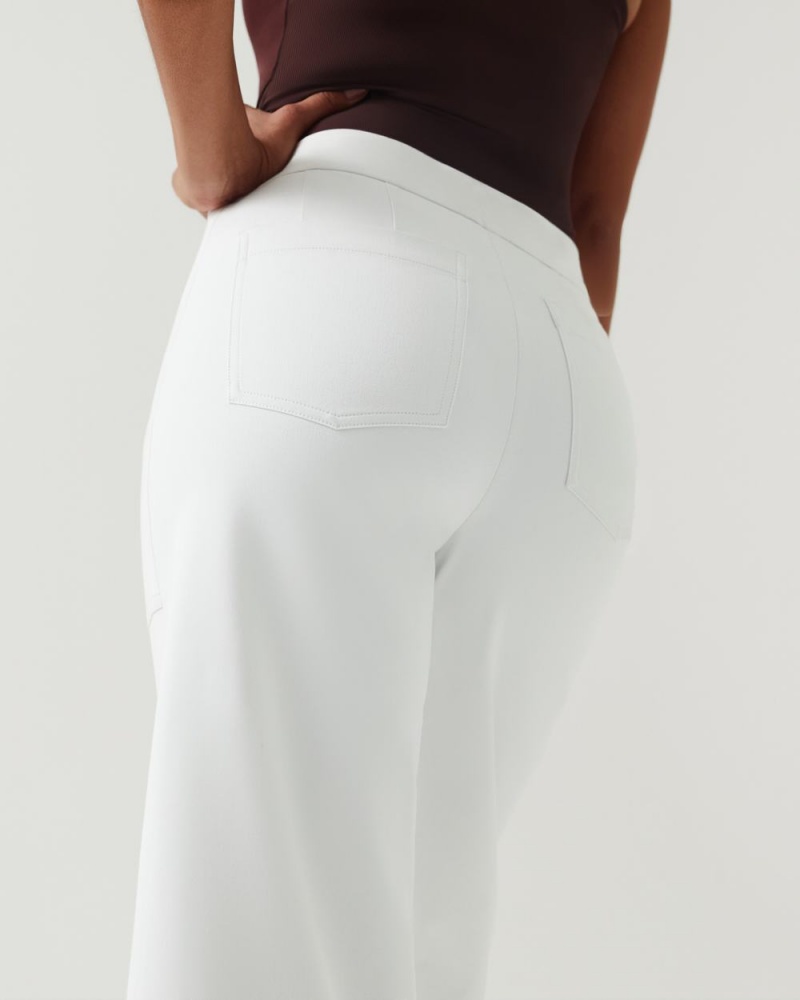 Spanx On-the-Go Wide Leg Pant with Ultimate Opacity Technology White | BFXGOPS-50