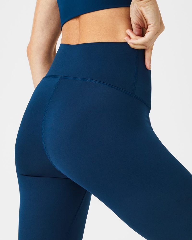 Spanx Soft & Smooth Active 7/8 Leggings Navy | MXYIZJH-26