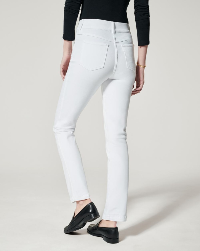 Spanx Straight Leg Jeans White | INLSZBA-37