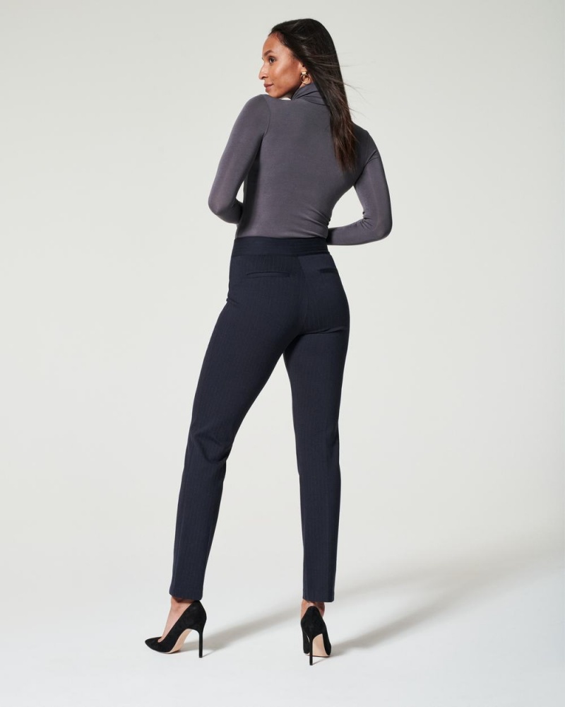 Spanx The Perfect Pant, Slim Straight Navy / Grey | SIYZMDB-54