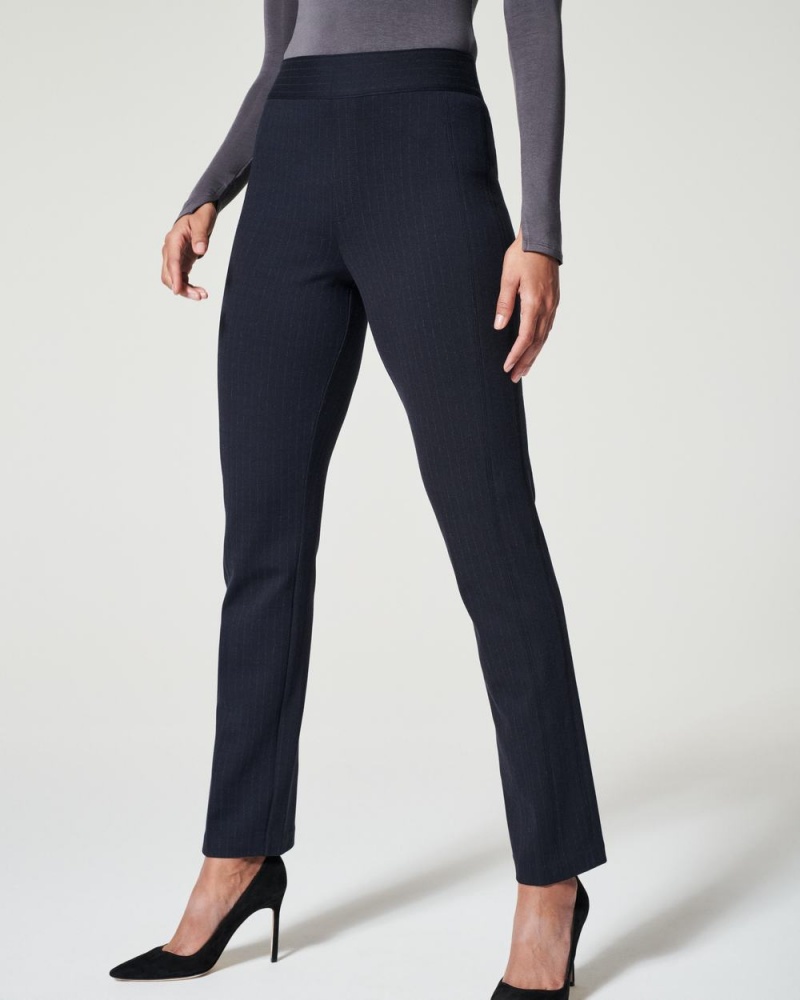 Spanx The Perfect Pant, Slim Straight Navy / Grey | SIYZMDB-54