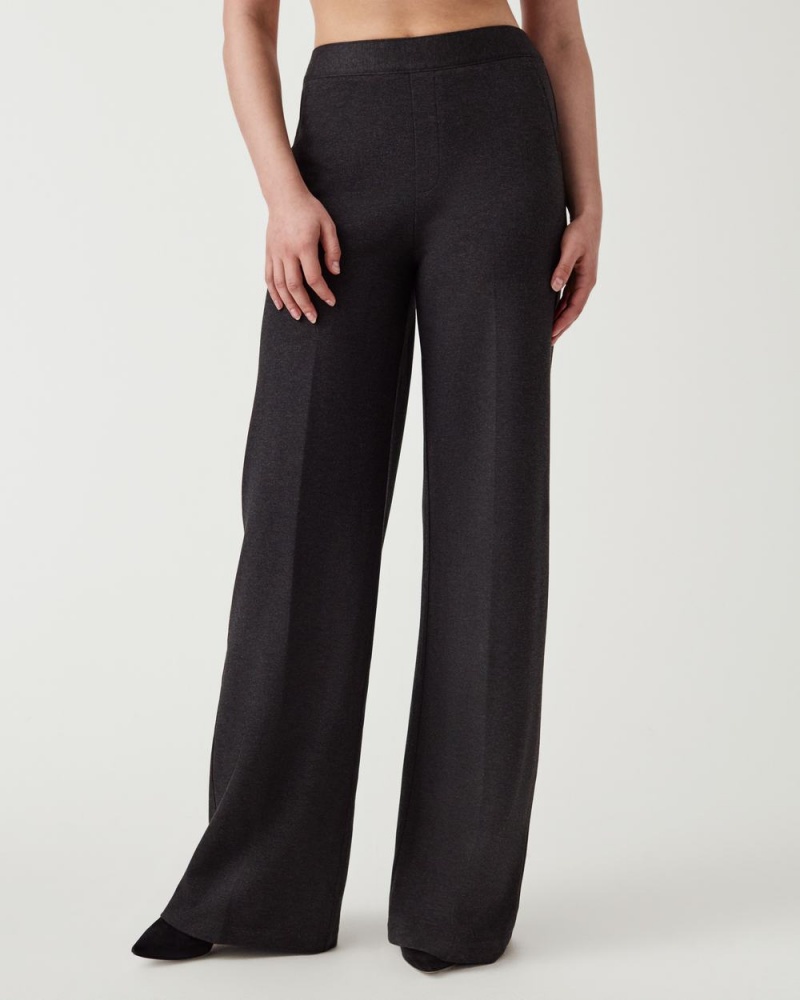 Spanx The Perfect Pant, Wide Leg Grey | WTZUVJD-75